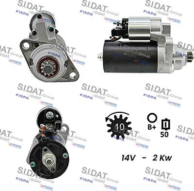 Sidat S12BH0175A2 - Starter www.autospares.lv