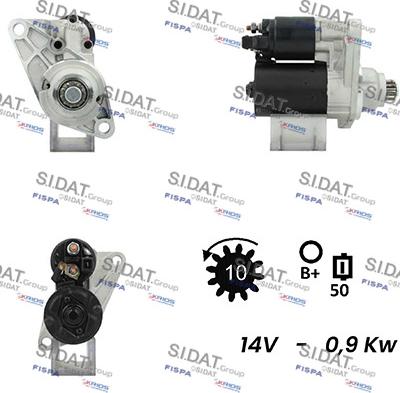 Sidat S12BH0176A2 - Starteris autospares.lv