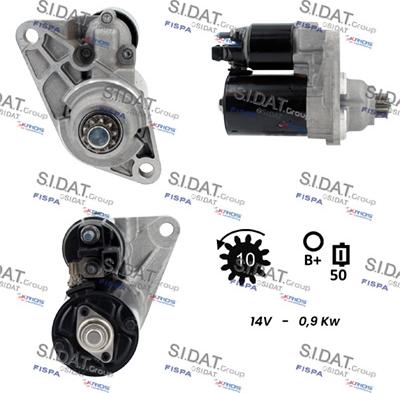 Sidat S12BH0176 - Starter www.autospares.lv