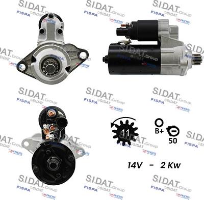 Sidat S12BH0177A2 - Starteris www.autospares.lv