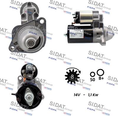 Sidat S12BH0855 - Starteris autospares.lv