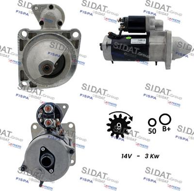 Sidat S12BH0857A2 - Starter www.autospares.lv