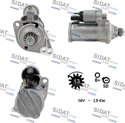 Sidat S12BH0861 - Starteris autospares.lv