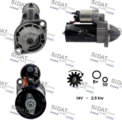 Sidat S12BH0888 - Starteris www.autospares.lv