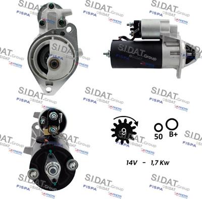 Sidat S12BH0878A2 - Стартер www.autospares.lv