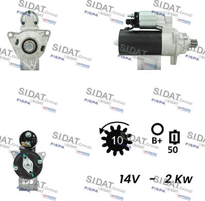 Sidat S12BH0348A2 - Starteris autospares.lv