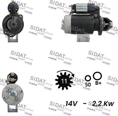 Sidat S12BH0361A2 - Starteris www.autospares.lv