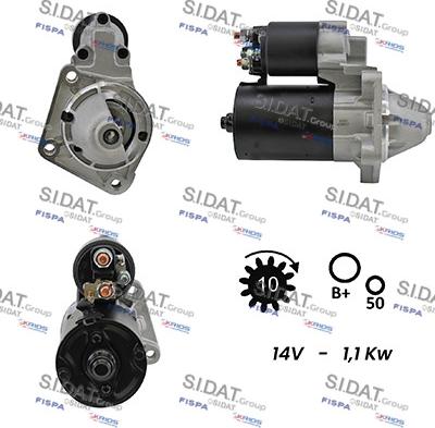 Sidat S12BH0368A2 - Starter www.autospares.lv