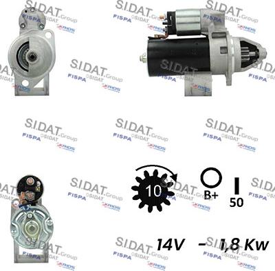 Sidat S12BH0389A2 - Starteris www.autospares.lv