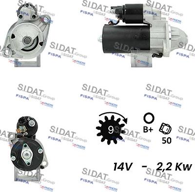 Sidat S12BH0337A2 - Starter www.autospares.lv