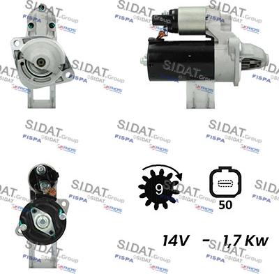 Sidat S12BH0327A2 - Starteris autospares.lv