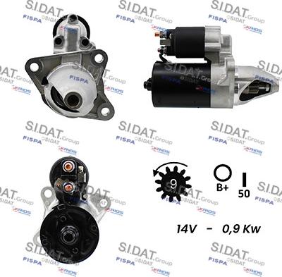 Sidat S12BH0256A2 - Starteris www.autospares.lv