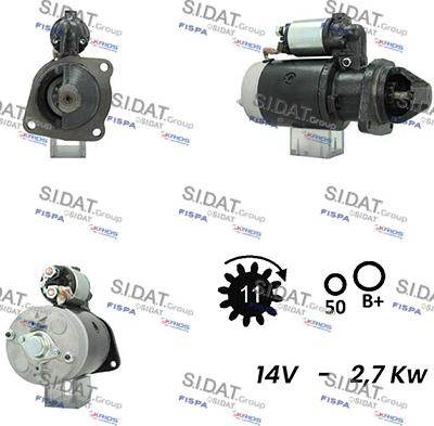 Sidat S12BH0269A2 - Starteris www.autospares.lv