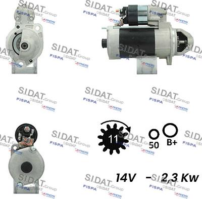 Sidat S12BH0266A2 - Starteris www.autospares.lv