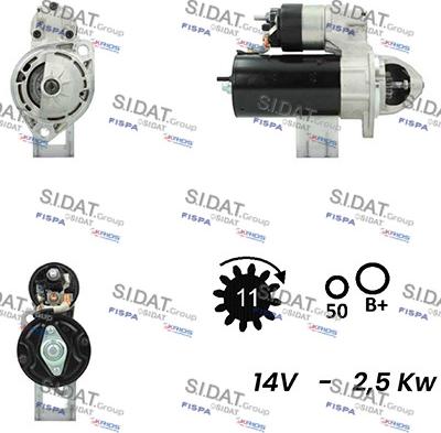 Sidat S12BH0268 - Starteris autospares.lv