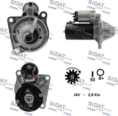 Sidat S12BH0263 - Стартер www.autospares.lv