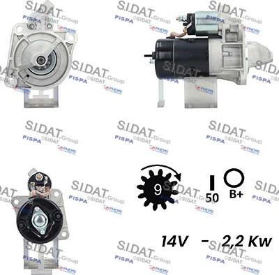 Sidat S12BH0262A2 - Starter www.autospares.lv