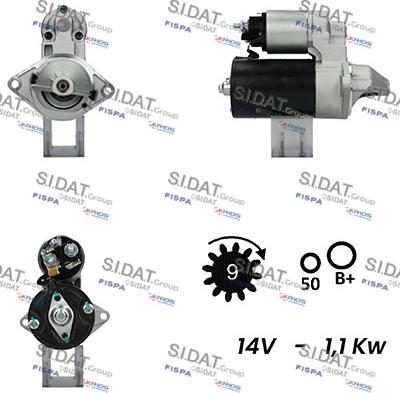 Sidat S12BH0203A2 - Starteris www.autospares.lv