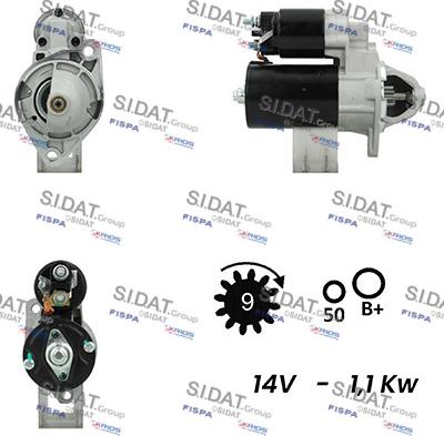 Sidat S12BH0202A2 - Стартер www.autospares.lv