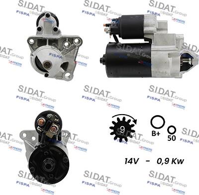 Sidat S12BH0280 - Стартер www.autospares.lv