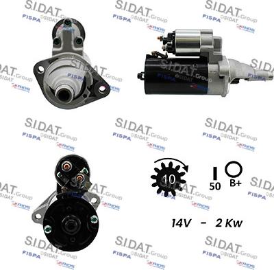 Sidat S12BH0231A2 - Starteris autospares.lv