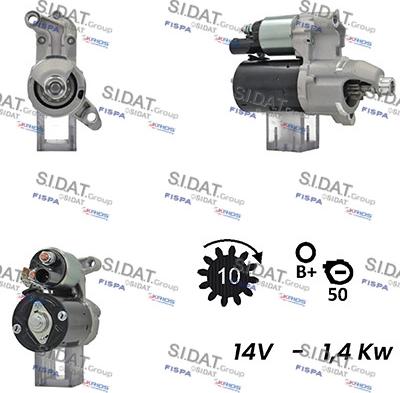 Sidat S12BH0232A2 - Starteris www.autospares.lv