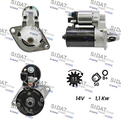 Sidat S12BH0225A2 - Starteris autospares.lv