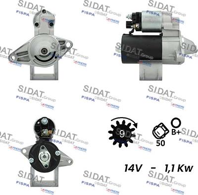 Sidat S12BH0223A2 - Стартер www.autospares.lv