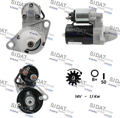 Sidat S12BH0794A2 - Starteris autospares.lv