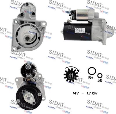 Sidat S12BH0796A2 - Starteris autospares.lv