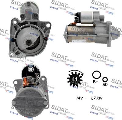 Sidat S12BH0796 - Starteris www.autospares.lv