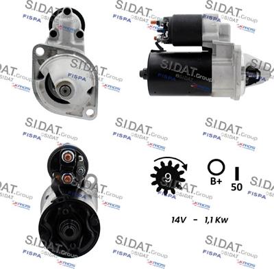 Sidat S12BH0793A2 - Стартер www.autospares.lv