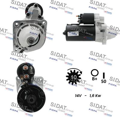 Sidat S12BH0792A2 - Starter www.autospares.lv