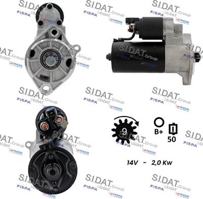 Sidat S12BH0797A2 - Starteris www.autospares.lv