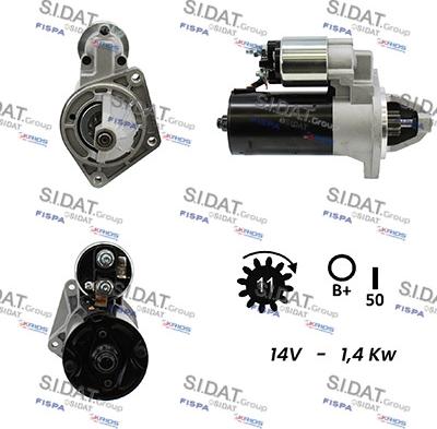 Sidat S12BH0757A2 - Стартер www.autospares.lv