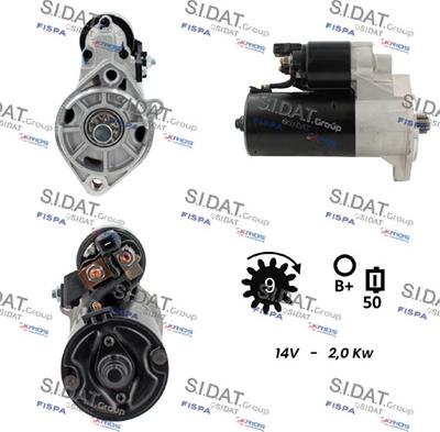 Sidat S12BH0785A2 - Starter www.autospares.lv