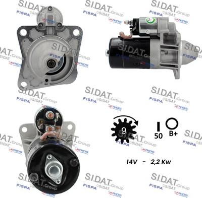 Sidat S12BH0788A2 - Стартер www.autospares.lv