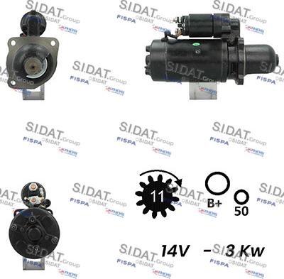 Sidat S12BH0734A2 - Starteris autospares.lv