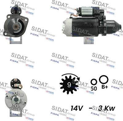 Sidat S12BH0736A2 - Стартер www.autospares.lv