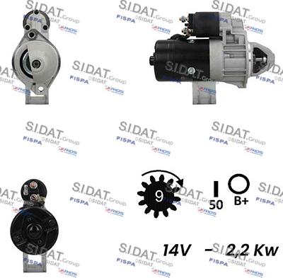 Sidat S12BH0737A2 - Стартер www.autospares.lv