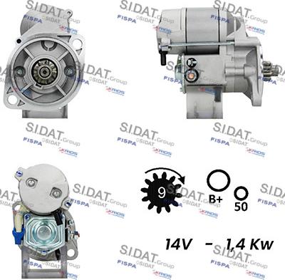 Sidat S12DE0404A2 - Стартер www.autospares.lv