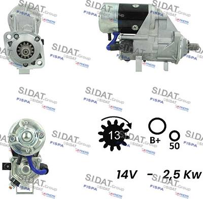 Sidat S12DE0484A2 - Starteris autospares.lv