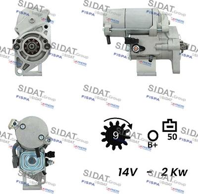 Sidat S12DE0422A2 - Starter www.autospares.lv