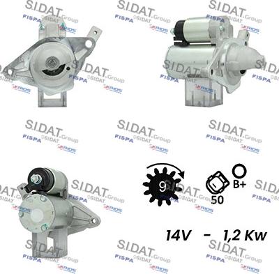 Sidat S12DE0594A2 - Стартер www.autospares.lv