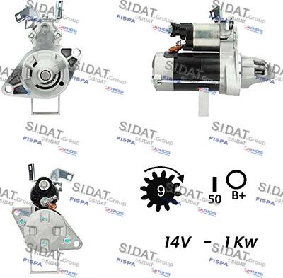 Sidat S12DE0519A2 - Starter www.autospares.lv