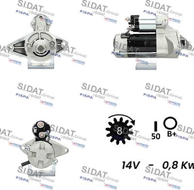 Sidat S12DE0511A2 - Starteris www.autospares.lv