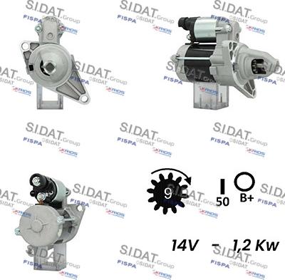 Sidat S12DE0513A2 - Starteris www.autospares.lv