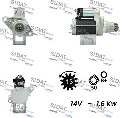 Sidat S12DE0584A2 - Стартер www.autospares.lv