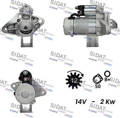 Sidat S12DE0617A2 - Starteris autospares.lv