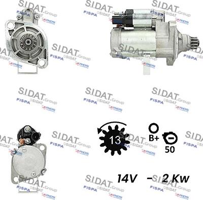 Sidat S12DE0633A2 - Starteris autospares.lv